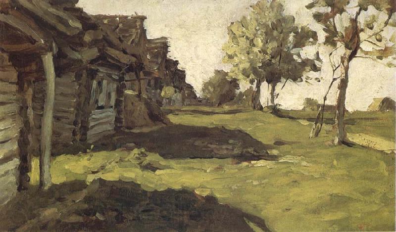 Levitan, Isaak Sunny day in the village Spain oil painting art